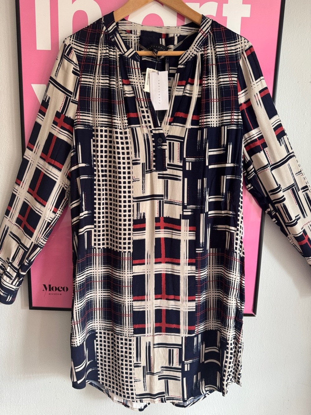 Sanctuary Navy, Cream & Red Patterned Tunic